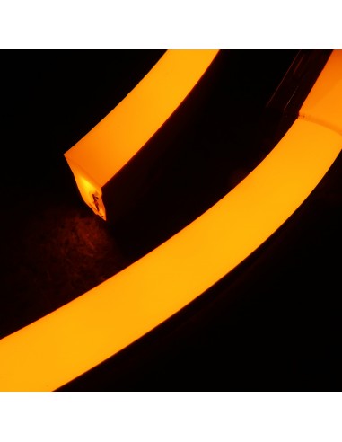 Yellow LED Neon Flex 24V IP68 10x20mm (Sold Per Metre)