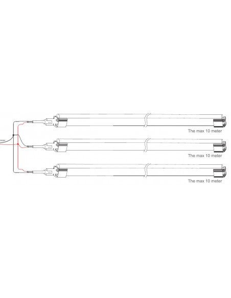 Red LED NEON FLEX 24V IP68 10x20mm (Sold Per Metre)