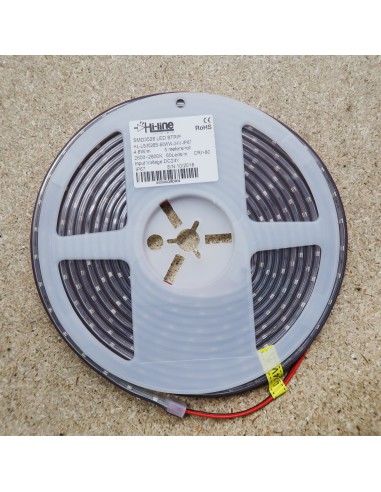  IP67 5m Warmweiß LED Streifen 24V 4.8 W / m