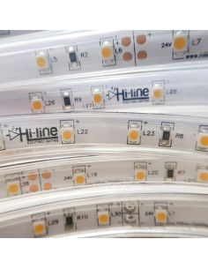IP67 5m Warmweiß LED Streifen 24V 4.8 W / m 2