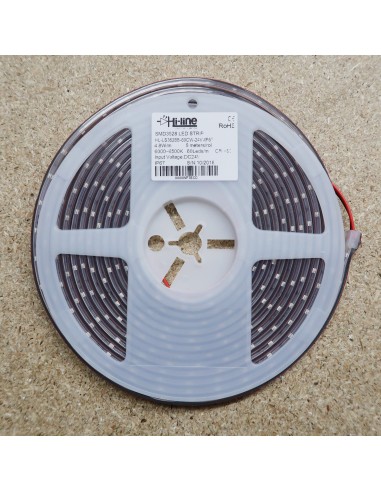 IP67 Cool White LED Strip 24V 4.8W/m