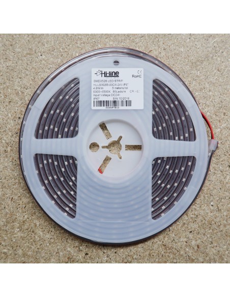  IP67 5m Kaltes Weiß LED Streifen 24V 4.8 W / m