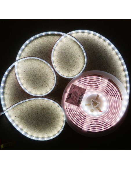 IP67 Cool White LED Strip 24V 4.8W/m