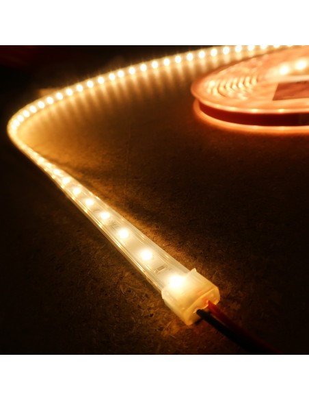IP67 5m Warm White LED Strip 24V 14.4W/m