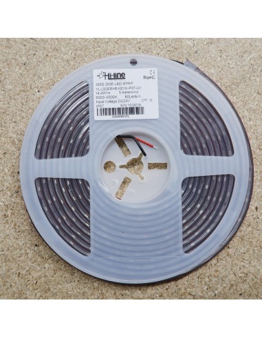  IP67 5m Kaltes Weiß LED Streifen 24V 14,4 W / m