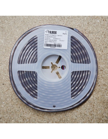 RGBW LED-Streifen (RGB+NW) 24V-14,4W/m- IP67-CRI80-SMD5050