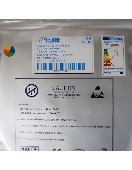 RGBW LED Strip 24V RGB+CW IP67