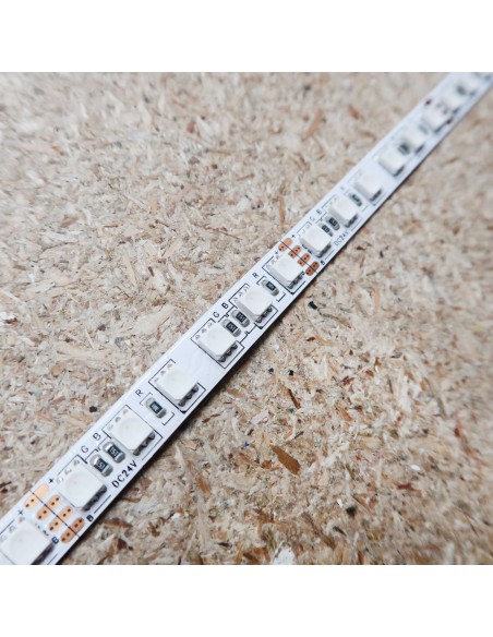 High Density RGB LED strip 24V 14.4W/m 120 x SMD4040 / meter - IP00 - 5m roll
