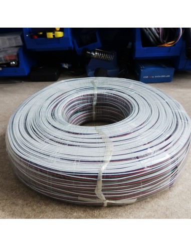 Flat 5 cores RGBW LED cable 500 meters ribbon roll