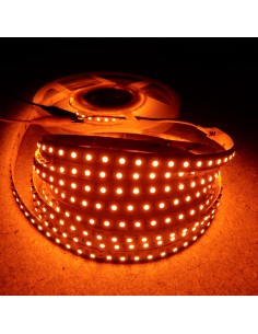 Amber LED Strip 24V 9.6W/m-IP00-10mm wide-5m roll-SMD3528 2