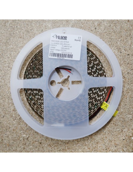 LED-Streifen Bernstein 9,6W/m 24V IP65 SMD3528