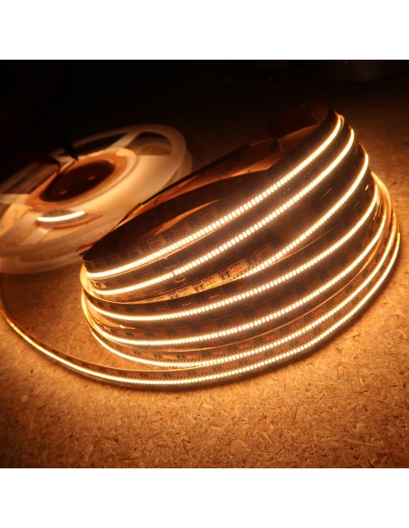 700 LEDs/m 2700K warmweißer LED streifen 24V 24 w/m IP00 CRI90 SMD 2110 5m rolle