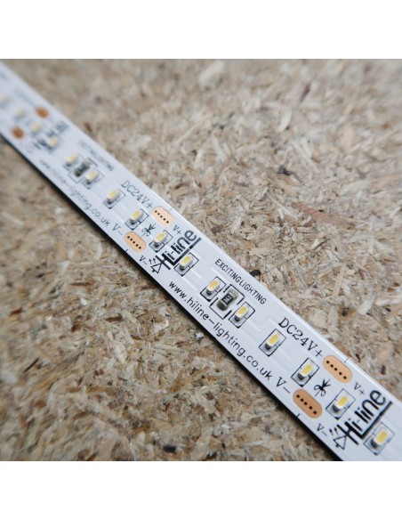 6000K Cool White LED Strip 24V 14.4W/m IP00 SMD 2110 CRI90 180/m 5m roll