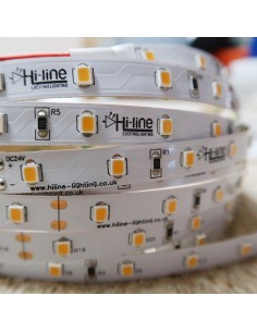 3000K 24V 7.2W/m Warm White LED Strip IP00 CRI90 5m roll