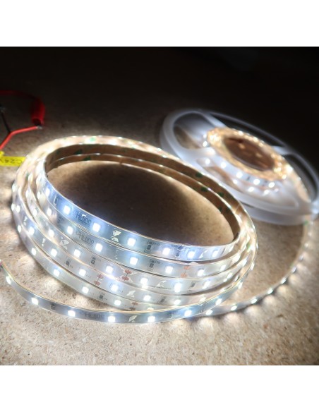 6000K 24V 7.2W/m Warm White LED Strip IP00 CRI90 5m roll
