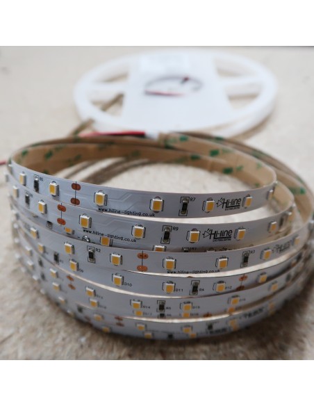 4000K 24V 7.2W/m White LED Strip IP00 CRI90 5m roll