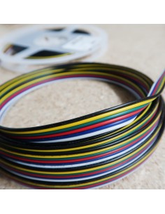 Flache 6-adrige RGB + abstimmbare weiße LED-Kabel mit 10 m Farbbandrolle