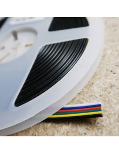 Flache 6-adrige RGB + abstimmbare weiße LED-Kabel mit 10 m Farbbandrolle 2