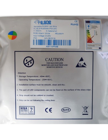 Biegbare RGBW LED-Streifen IP00 24V 5m roll