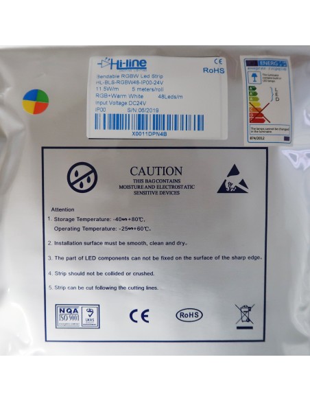 Bendable RGBW LED strip