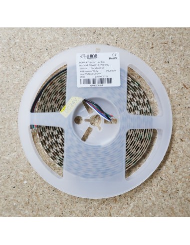 480 LEDs RGBW LED Streifen (96 x RGB+WW/m) 24V-23 W/m- IP00 12mm/3oz PCB-5m Rolle
