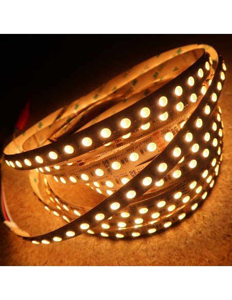 480 LEDs RGBW LED Streifen (96 x RGB+WW/m) 24V-23 W/m- IP00 12mm/3oz PCB-5m Rolle