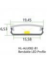 Bendable LED profile extrusion