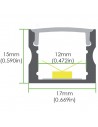 LED strip profile (L1000*W17.5*H15mm) LED strip profile (L1000*W17.5*H15mm)