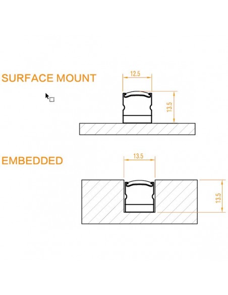 100mm 3000K slimline linkable under cabinet light CRI 90