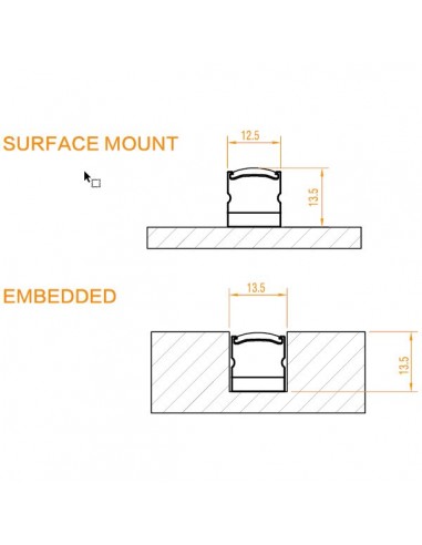 1123mm 3000K 12W slimline linkable under cabinet light CRI 90