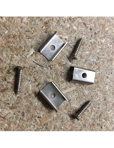 Mounting clips for under cabinet led lights (3 clips & screws)