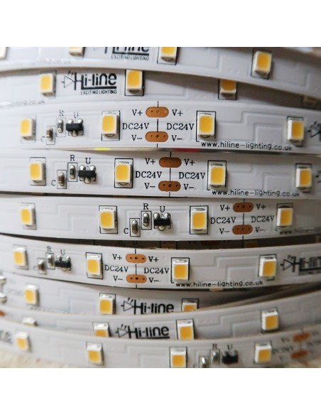 30m roll White 4000K cri 90 LED Strip 24V 4.8w/m 115 lm/watt IP00