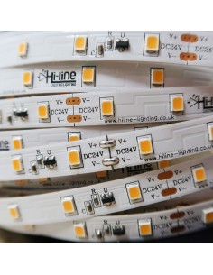 30m roll warm White 3000K cri 90 LED Strip 24V 4.8w/m 115 lm/watt IP00