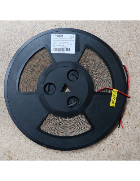 30m roll warm White 3000K cri 90 LED Strip 24V 4.8w/m 115 lm/watt IP00