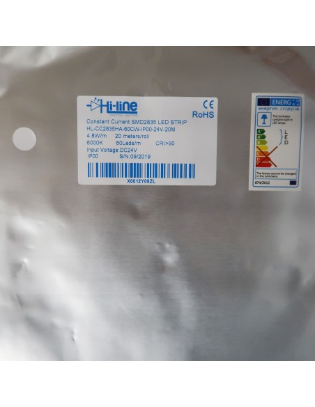 20m rolle kühle weiße 6000K cri 90 LED-Streifen 24V 4,8 w/m 115 lm/w IP00