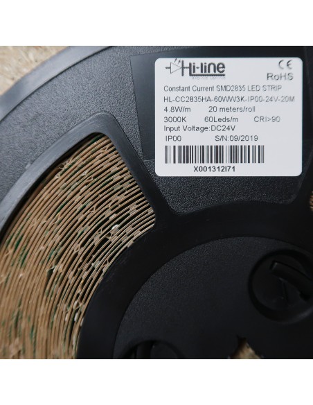 20m rolle warmweißer 3000K cri 90 LED-Streifen 24V 4,8 w/m 115 lm/w IP00