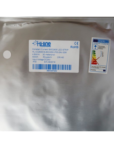 30m rolle weiss 5000K cri 90 LED-Streifen 24V 4,8 w/m 115 lm/w IP00