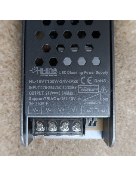 Dimmable LED Driver 150W 24V Hybrid Series (Triac or  0/1-10V) IP20