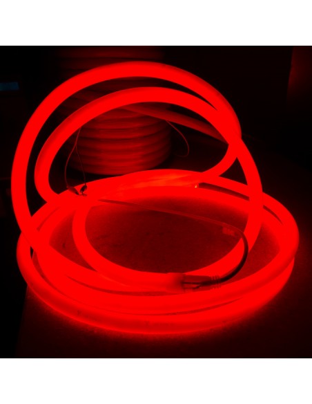 Red Circular 360° LED Neon Flex 24V 10 w/m IP65/68 18mm (Sold Per Metre)