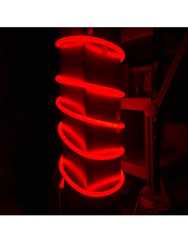 Red Circular 360° LED Neon Flex 24V 10 w/m IP65/68 18mm (Sold Per Metre)