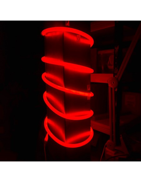 Red Circular 360° LED Neon Flex 24V 10 w/m IP65/68 18mm (Sold Per Metre)