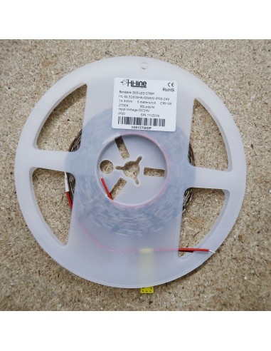 Beigbare Warmweißer LED-Streifen 24V 14,4W/m CRI90 IP00, 5m rolle