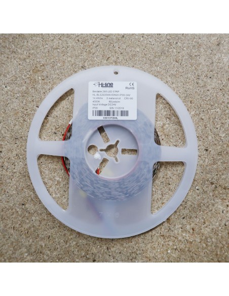 Bendable Natural White LED Strip CRI 90 plus 24V 14.4W/m IP00 5m roll