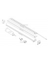 IP67 surface mount LED profile extrusion with milky cover 2m length (17x17mm)
