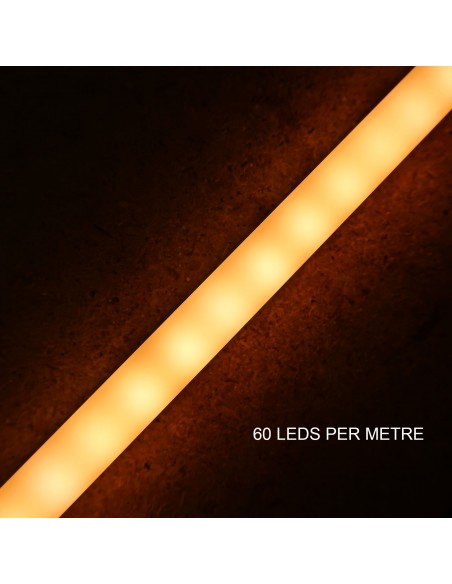 IP67 surface mount LED profile extrusion with milky cover 2m length (17x17mm)