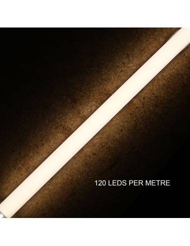 IP67 surface mount LED profile extrusion with milky cover 2m length (17x17mm)