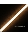 IP67 surface mount LED profile extrusion with milky cover 2m length (17x17mm)