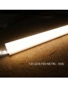 IP67 surface mount LED profile extrusion with milky cover 2m length (17x17mm)