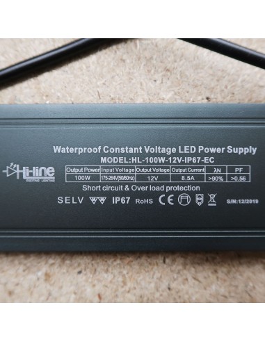 100W 12V IP67 LED-Treiber (EC Series)