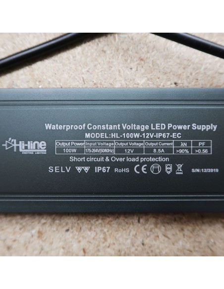 12V 100W Constant Voltage LED Driver IP67 (EC Series)